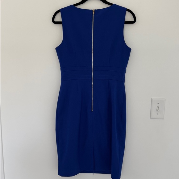 Calvin Klein Royal Blue Bodycon Belted Dress - Size 6 - Picture 6 of 7